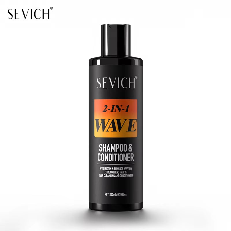 Deep Wave Control Pomade Shampoo Kit Biotin Prevent Hair Loss Edge Control Gel Sport Strong Hold Wave Hair Gel for African Men