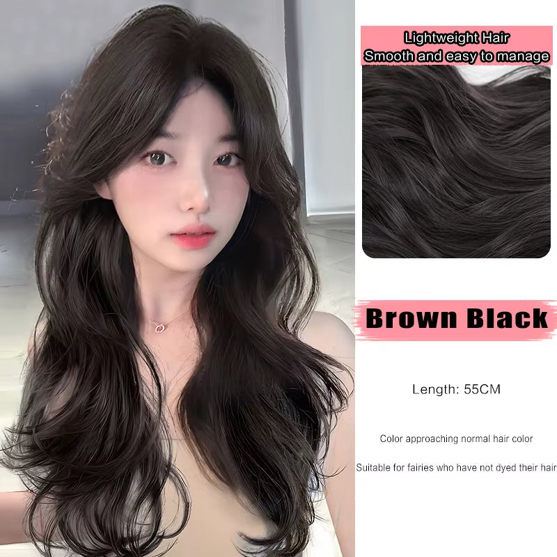 Synthetic Wig Piece One Piece Layered Invisible and Traceless Curly Hair Piece Increase Hair Volume Curly Hair Extension