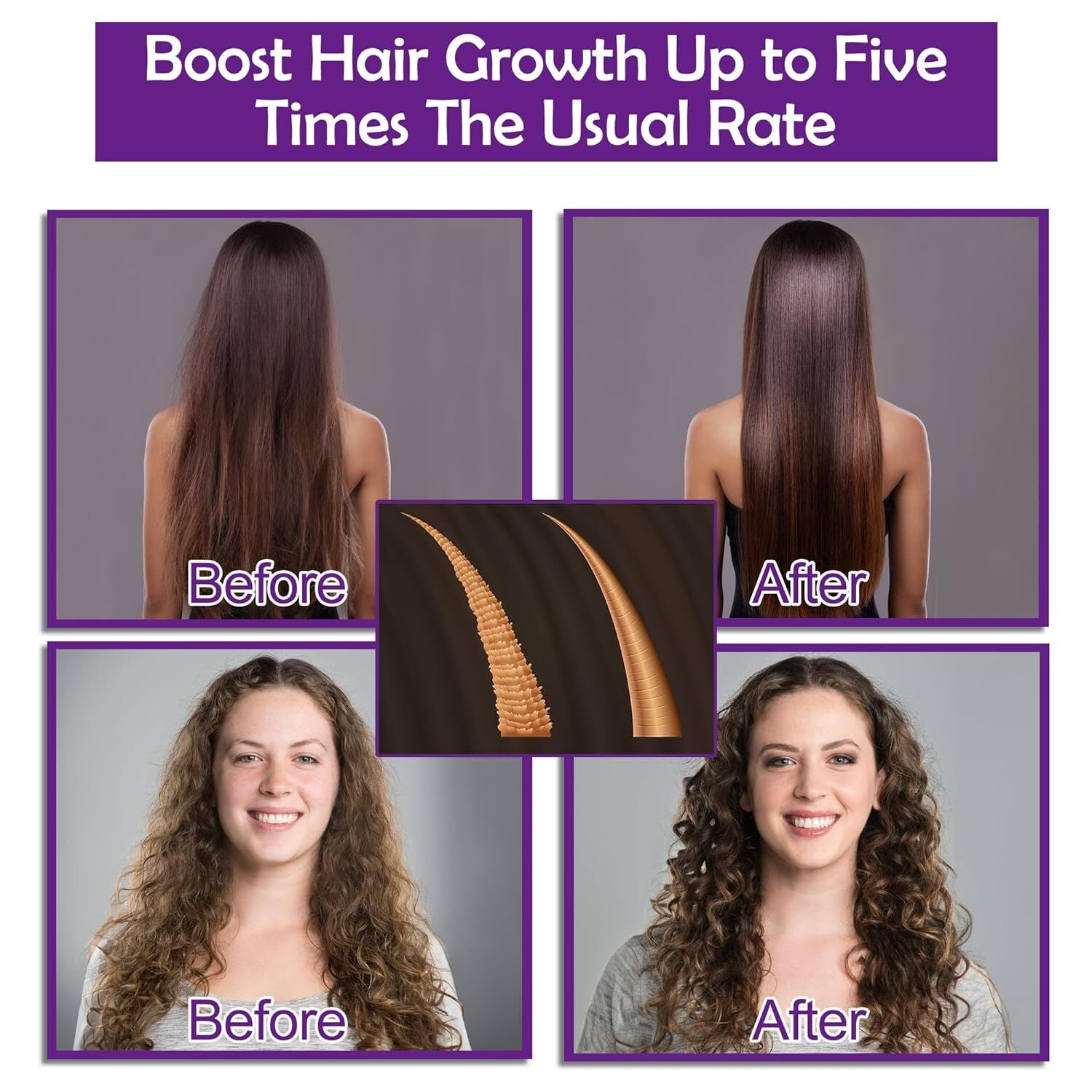 Hair Growth Shampoo and Conditioner Set with Rosemary Biotin Argan and Cas