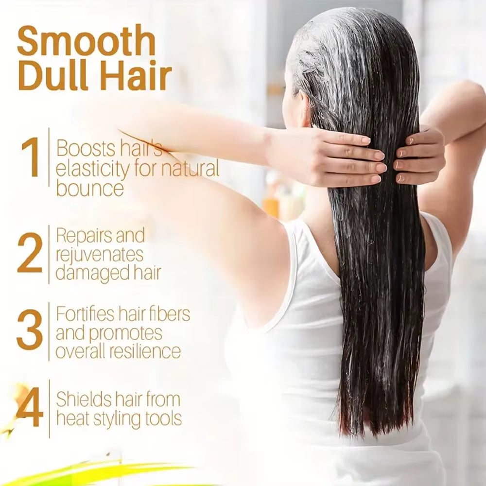 Keratin Hair Mask Deep Nourishing Repair Damaged Hair Restore Shine Repair Damage Dry Frizz Hair Keratin Smoothing Shiny
